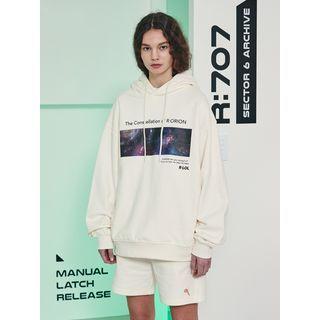 [r:lol] Couple Galaxy-printed Hoodie