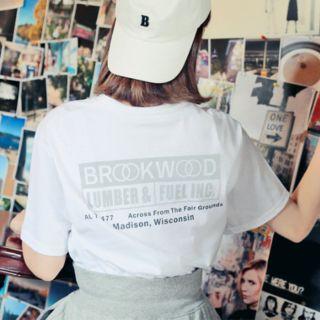 Brookwood Letter Print T-shirt