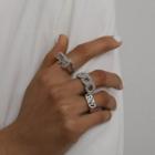 Set: Alloy Lettering Ring (assorted Designs)