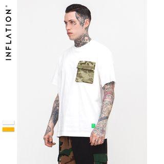 Oversized Camo-pocket T-shirt