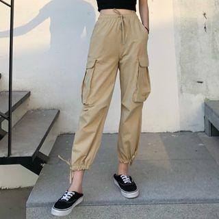 Crop Harem Cargo Pants