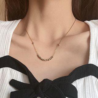 Metal Bead Necklace Fx203 - One Size