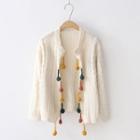Pom Pom Knit Cardigan