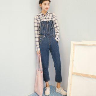 Tie Strap Cropped Dungaree
