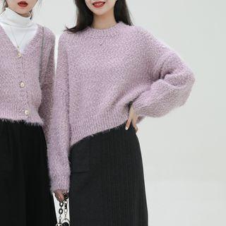 V-neck Cardigan / Crew-neck Sweater