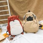 Cartoon Dog Corduroy Backpack