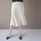 Textured Knit Midi Skirt