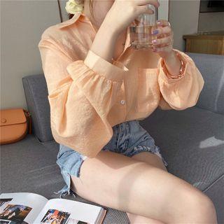 Lantern-sleeve Blouse / Camisole / Set