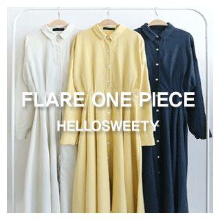 Band-waist Shirtdress