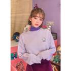 Hello Kitty X Chuu Knit Top In Lilac Light Purple - One Size