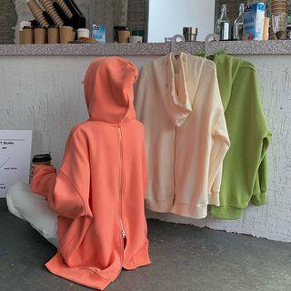Plain Zip-back Hoodie