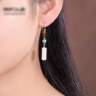 Drop Sterling Silver Ear Stud / Clip-on Earring