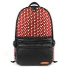 Faux Leather-panel Star-print Backpack