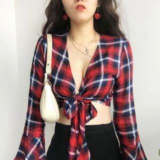 Crop Plaid Shirt