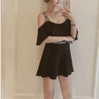 Lettering Strap Swimdress