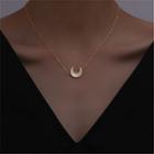 Crescent Pendant Necklace Gold - One Size