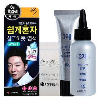 Elastine - Gel Type Self Hair Color For Premature Gray Hair (#6g Blackish Brown)