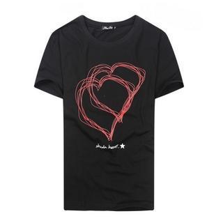 Short-sleeve Heart Print T-shirt