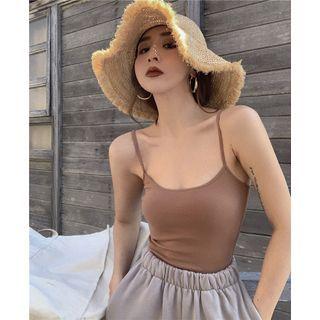 Deep U-neck Cropped Camisole Top