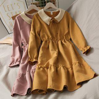 Gather-waist Ribbon-neck Midi Dress In 7 Colors