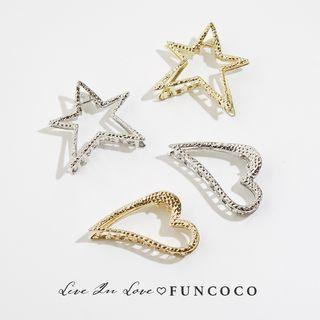 Metal Heart / Star Hair Clamp