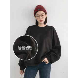 Coral-fleece Loose-fit Sweatshirt