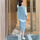 Set: Lettering Vest + Midi Skirt / Top