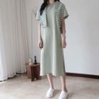 Short-sleeve Slit-hem T-shirt Dress