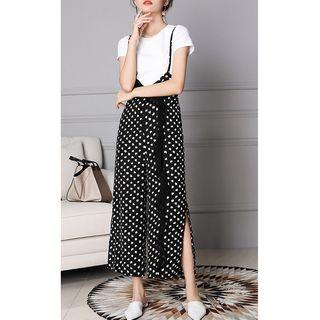 Print Wide-leg Jumper Pants