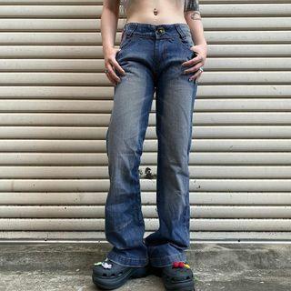Low Waist Loose Fit Embroidery Jeans