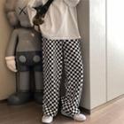 Checkerboard Loose Fit Sweatpants
