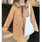 Sailor Collar Single-breasted Trench Coat