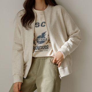 Zip-up Cotton Blouson Jacket