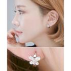 Rhinestone-butterfly Mini Hoop Earrings
