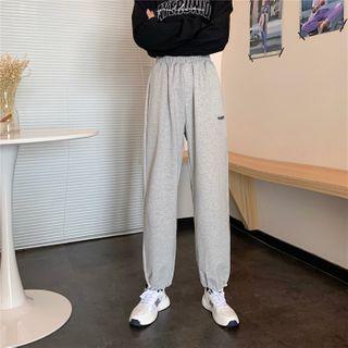 Elastic Lettering Jogger Pants
