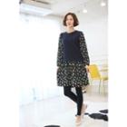 Round-neck Layered Dress