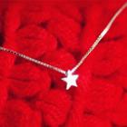 925 Sterling Silver Star Necklace Silver - One Size