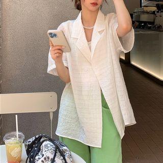 Short-sleeve Blazer White - One Size