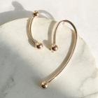 Curved Bar Non-matching Earring