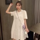 Bow Detail Short-sleeve Shift Dress / Blouse