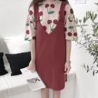 Set: Print Short-sleeve T-shirt + Sleeveless Dress