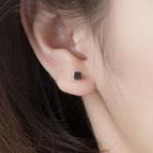 Cubic Sterling Silver Through & Through Earring S925 Sterling Silver - 1 Pr - Gray Black - One Size