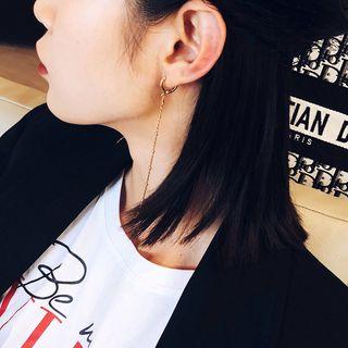 Hoop Threader Earring 1 Pair - As Shown In Figure - One Size