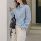 Colored Linen-blend Shirt
