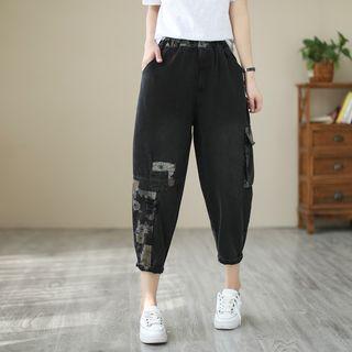 Floral Patchwork Harem Jeans