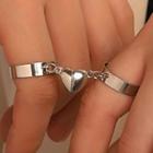 Set Of 2: Couple Matching Magnetic Alloy Ring