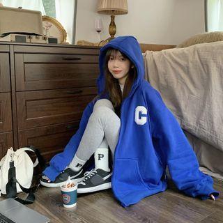 Long-sleeve Fleece Lined Lettering Jacket