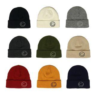 Smile Embroidered Beanie