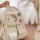 Transparent Panel Multi-section Backpack / Bag Charm