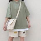 Elbow-sleeve T-shirt / Patch Shorts